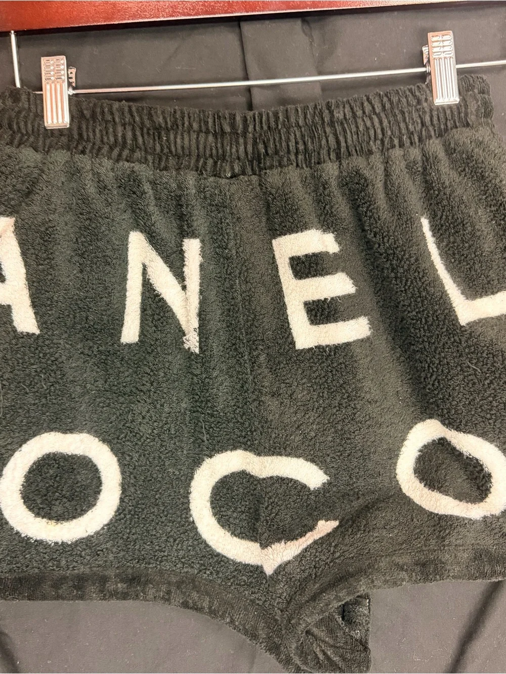 Chanel Black Graphic Knit shorts
